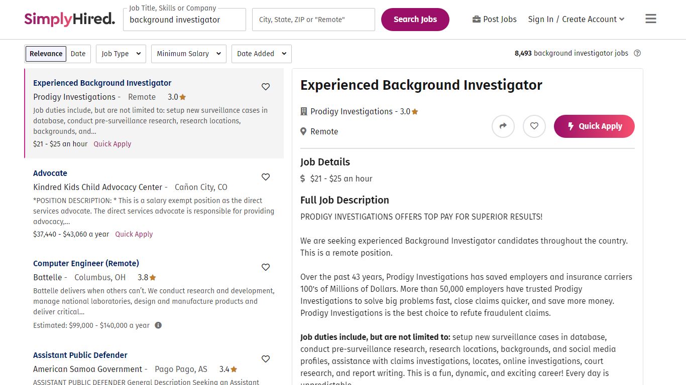 20 Best background investigator jobs (Hiring Now!) | SimplyHired